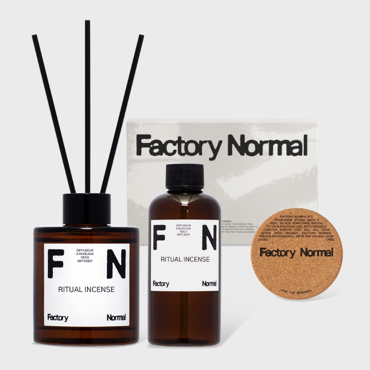 [Gift wrapping/coaster] Brown bottle diffuser &amp; refill all-in-one gift set